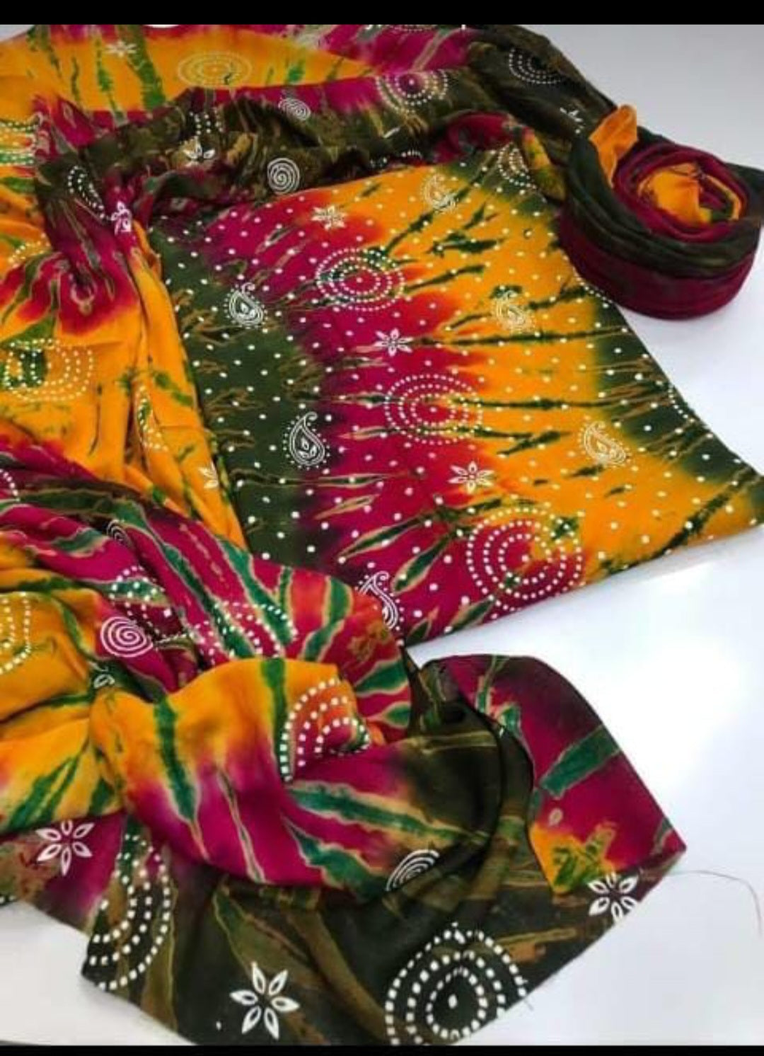 3 Piece Printed & Dyed Linen Suit for Women – Elegant Festive & Summer Wear ✅