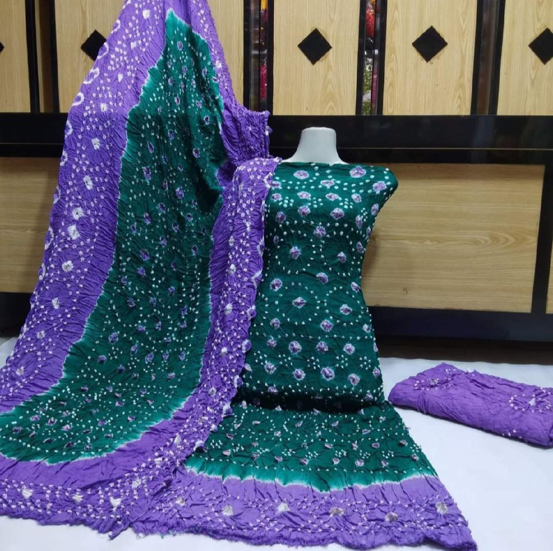"Premium Linen Chunri 3 Piece Suit – Festive & Casual Wear"