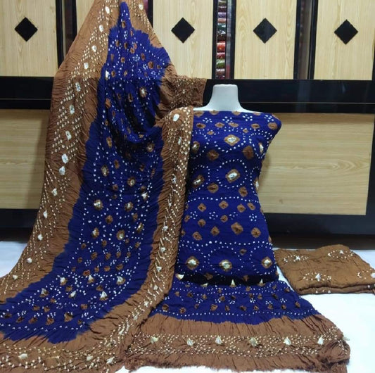 "Premium Linen Chunri 3 Piece Suit – Festive & Casual Wear"