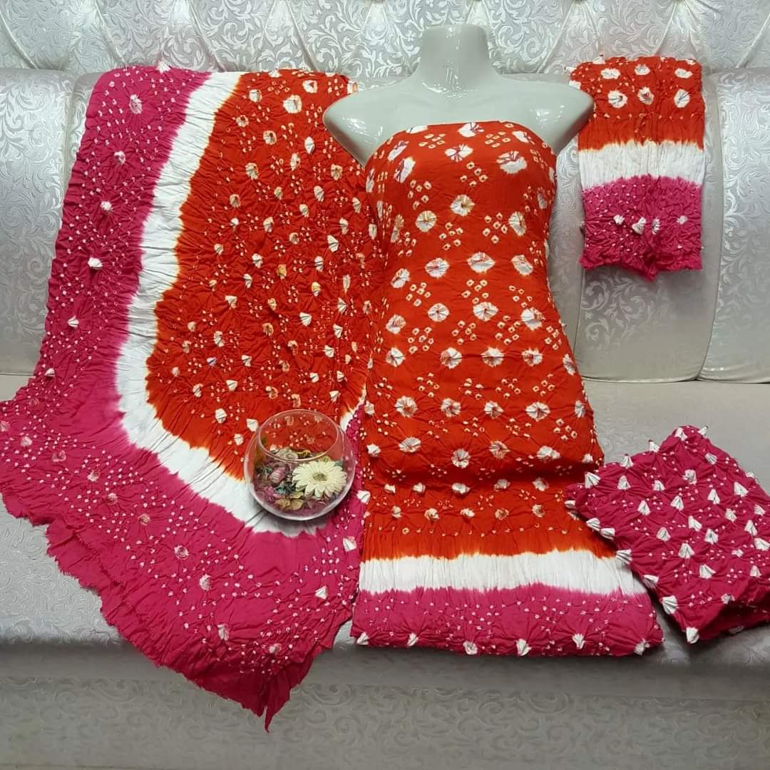 3 Piece Chunri Lawn Suit for Women – Elegant & Festive Summer Wear