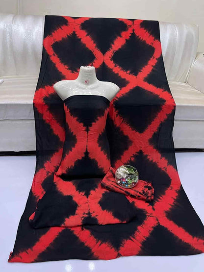 "Premium Multicolour Tie & Dye Dabba 3 Piece Suit"