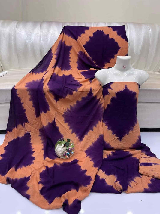 "Handmade Multicolour 3 Piece Tie & Dye Dabba Suit"