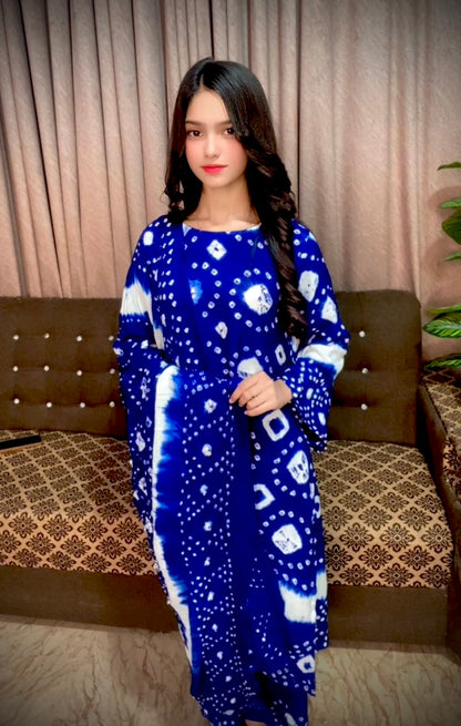 Handmade Linen Chunri Suit With Elegent Style_Winter Collection