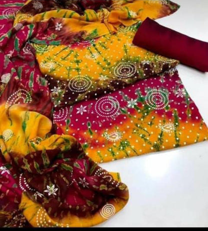 Handmade Multicolour Printed Suit – Vibrant & Stylish Wear