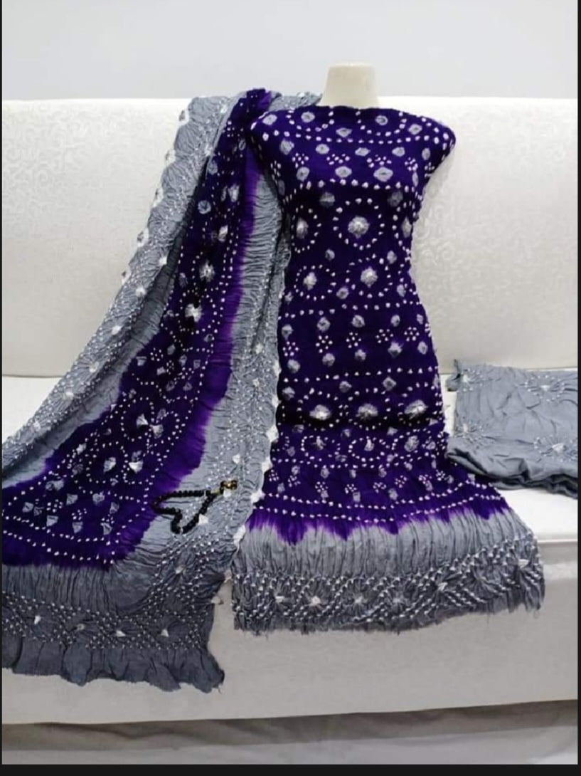 Linen 3 Piece Unstitched Suit (Shirt, Trouser, Dupatta)