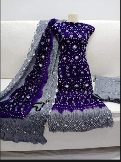 Linen 3 Piece Unstitched Suit (Shirt, Trouser, Dupatta)