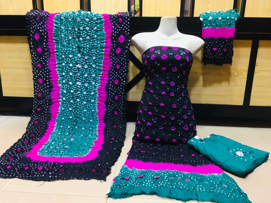 3 Piece Chunri Lawn Suit for Women – Elegant & Festive Summer Wear