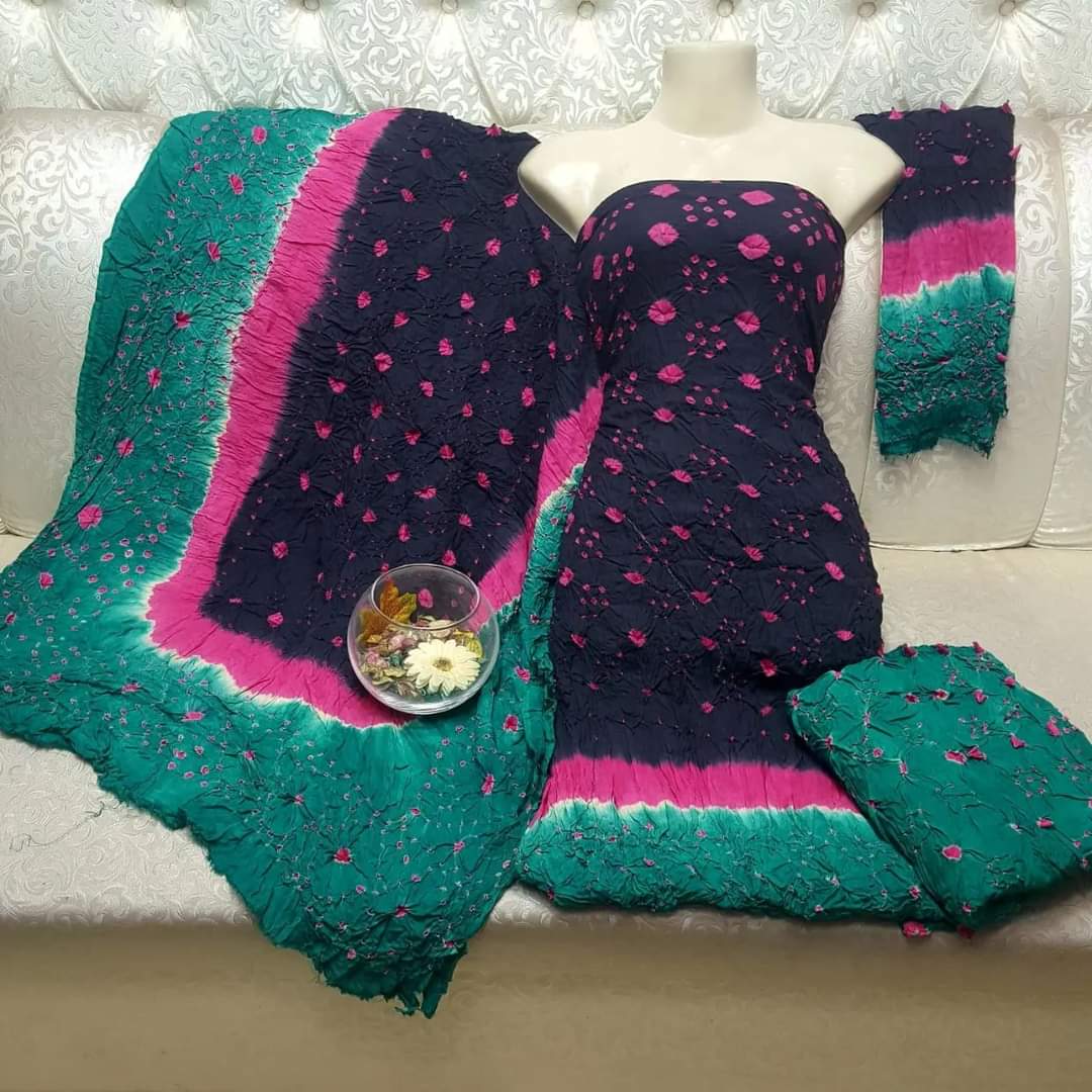 3 Piece Chunri Lawn Suit for Women – Elegant & Festive Summer Wear