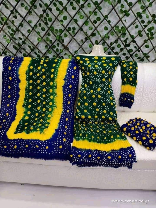 3 Piece Chunri Lawn Suit for Women – Elegant & Festive Summer Wear