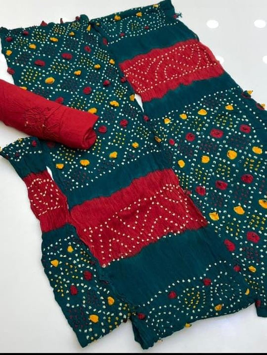 Women’s Chiffon Chunri Suit – Lightweight Festive Collection