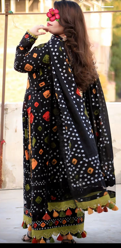 Black Chunri Suit
