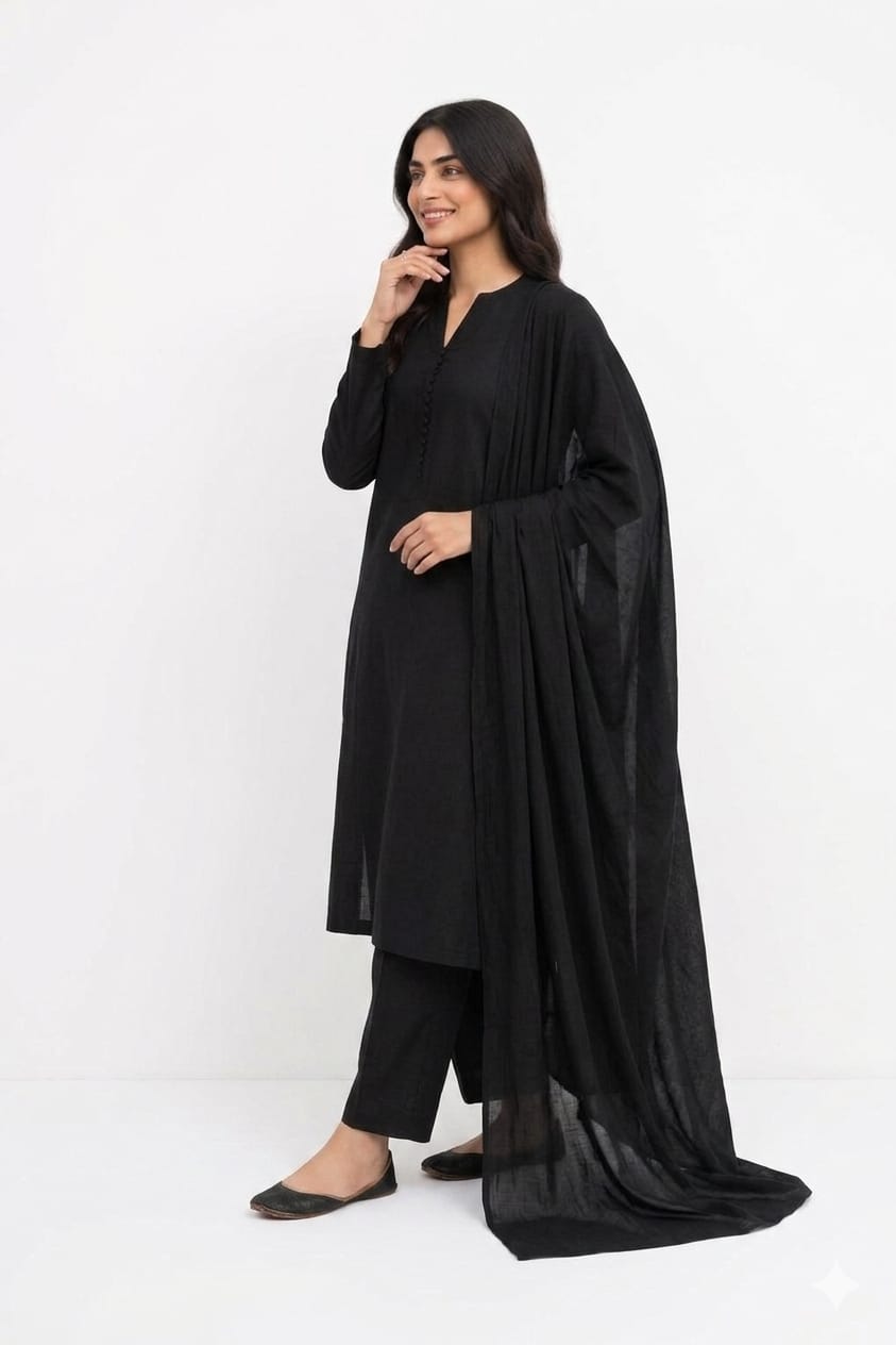 Black Chunri Suit
