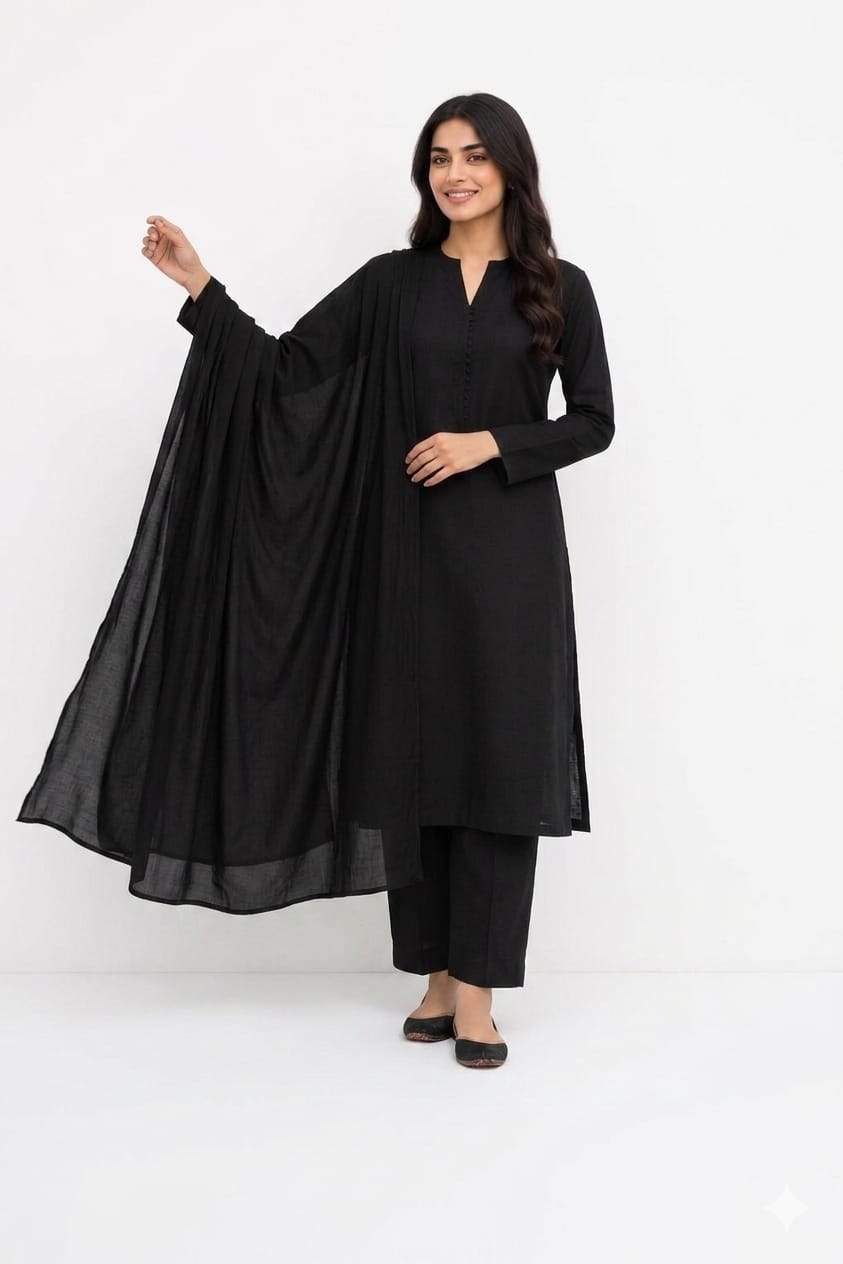 Black Chunri Suit