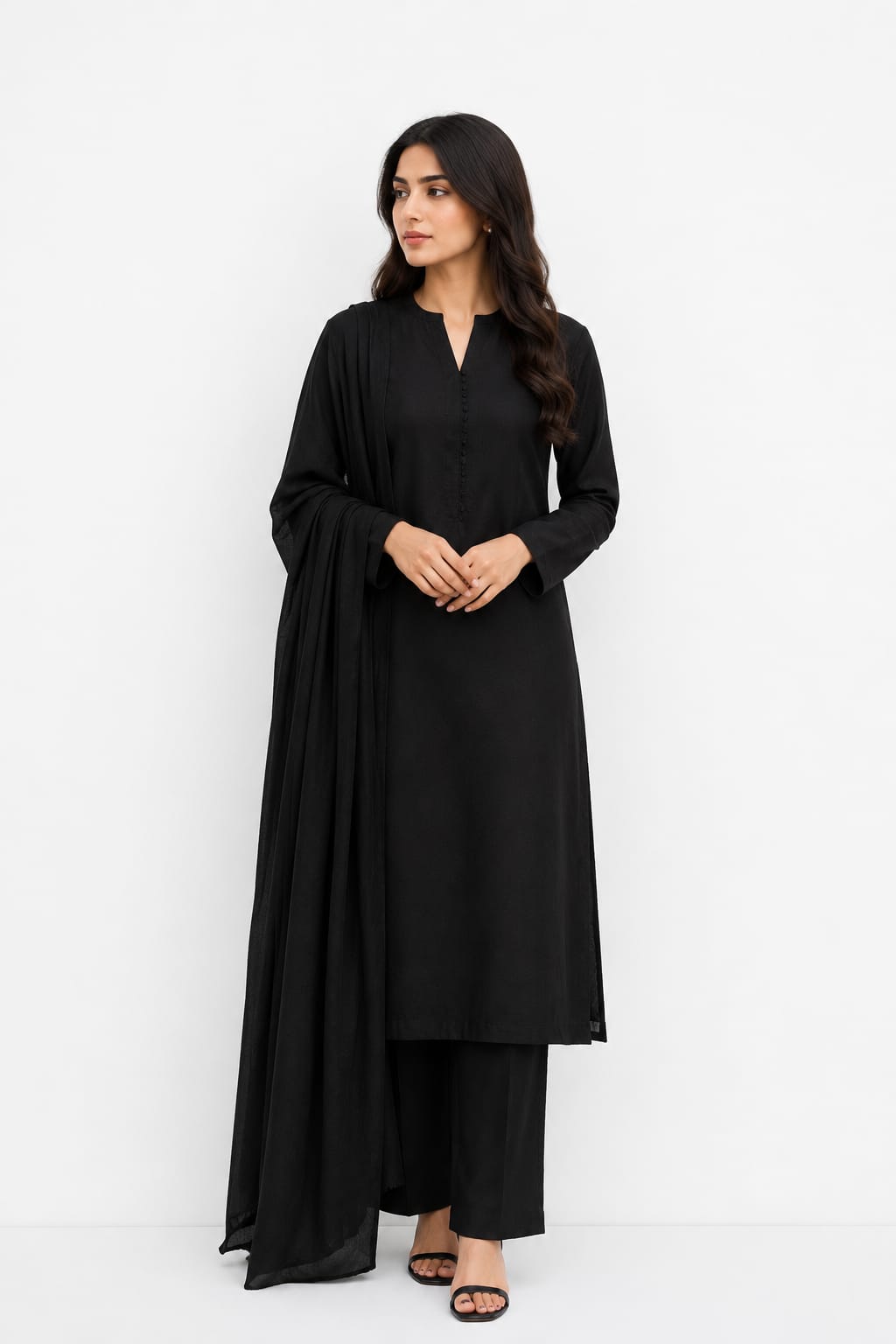 Black Chunri Suit